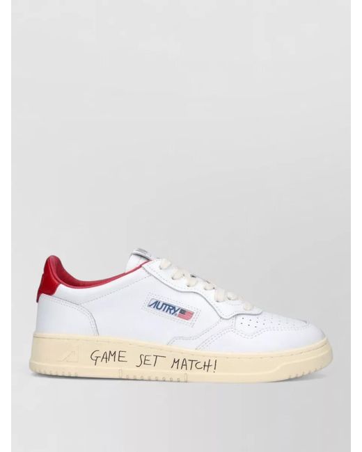 Autry White Leather Low-Top Sneakers for men