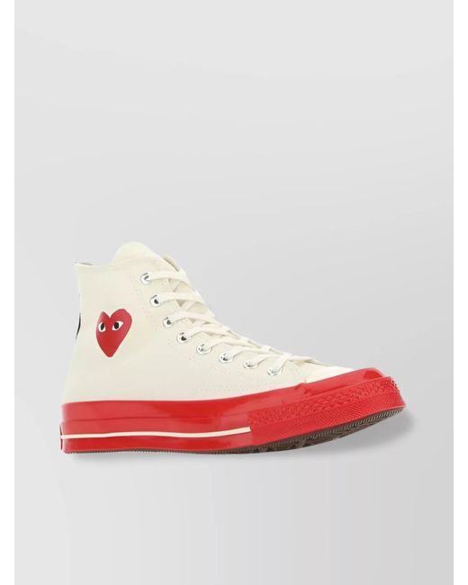 COMME DES GARÇONS PLAY Red Canvas Sneakers
