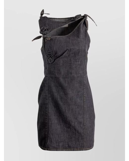Coperni Black Cotton Sleeveless Mini Dress