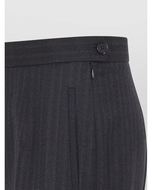 Jil Sander Blue Slim Fit Tailored Wool Blend Pants