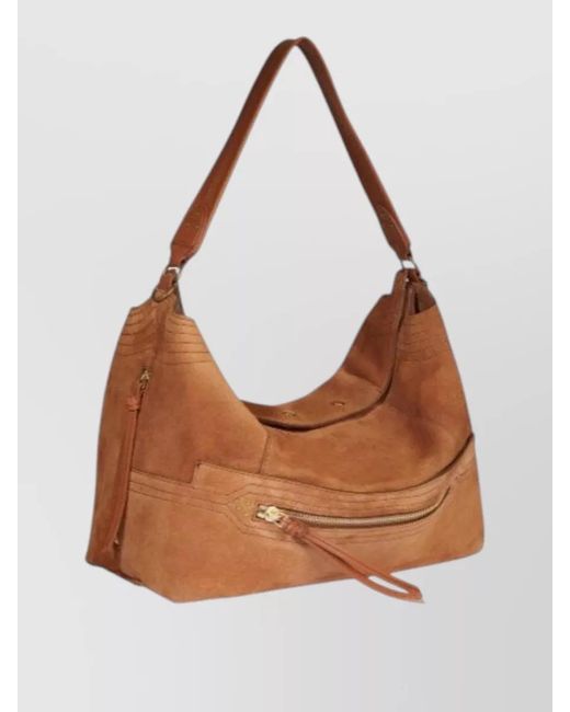 Jérôme Dreyfuss Brown Lucky Hobo Large Wallet Shoulder Strap