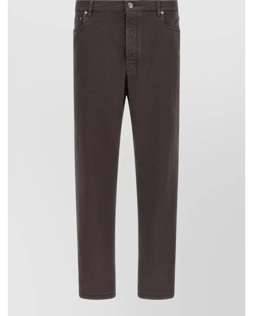 Brunello Cucinelli Gray Tailored Straight Leg Denim Jeans for men