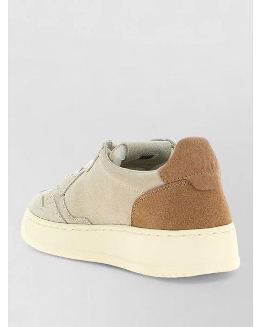 Autry Natural Lace Up Low Sneakers Perforated Heel Detail for men