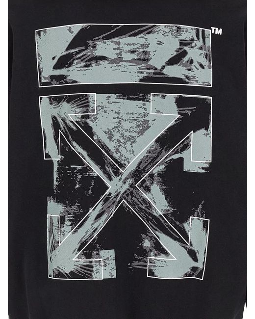 Off-White c/o Virgil Abloh Blue Arrow Skate Hoodie Graphic Back Print for men
