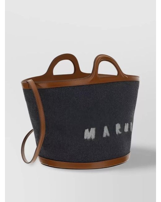 Marni Blue Tropicalia Small Tote Bag