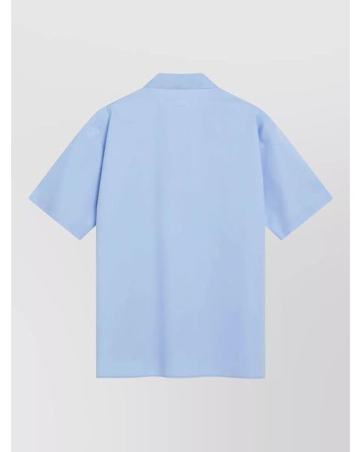 MM6 by Maison Margiela Blue Short Sleeve Shirt Featuring Chest Pockets for men