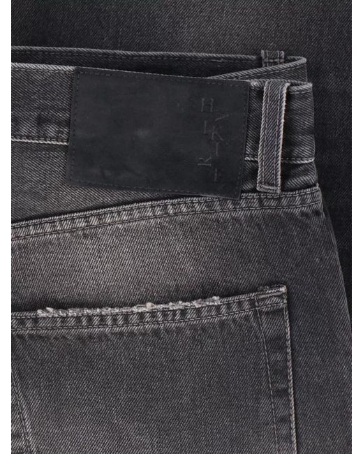 Haikure Gray Straight Leg Jeans Belt Loops Five Pockets for men