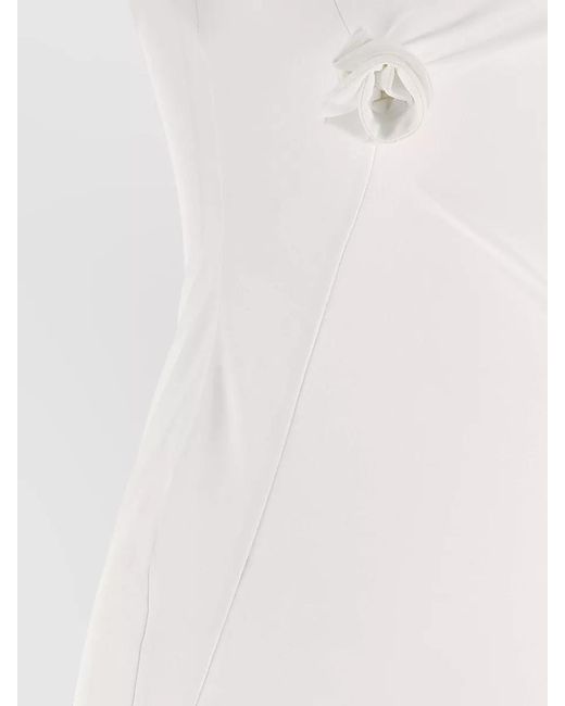 Coperni White Asymmetric Mini Dress
