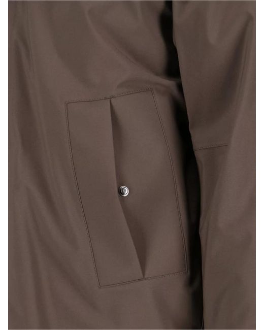 K-Way Brown Padded Hooded Raincoat for men