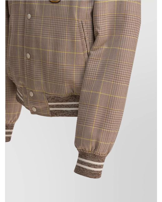McQueen Natural Wool Bomber Jacket for men