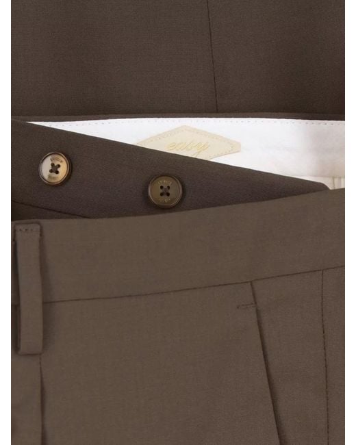 Briglia 1949 Brown Tailored Pants Straight Cut Belt Loops for men