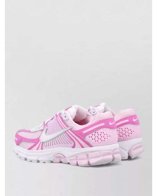 Nike Pink Textile And Leather Low-Top Sneakers