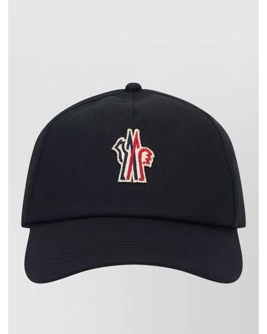 Moncler Blue Cotton Logo Cap Casual Sporty Style
