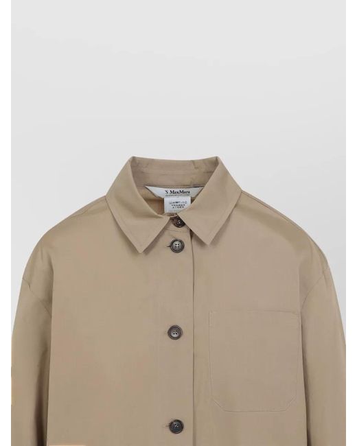 Max Mara Natural Cotton Poplin Long-Sleeve Shirt