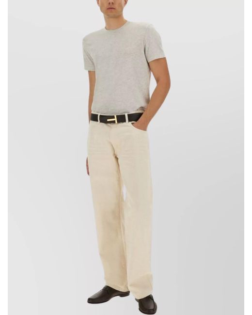 Tom Ford White Short Sleeve Crew Neck T-Shirt for men