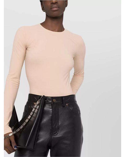 Maison Margiela White Long-Sleeve Crew-Neck Bodysuit