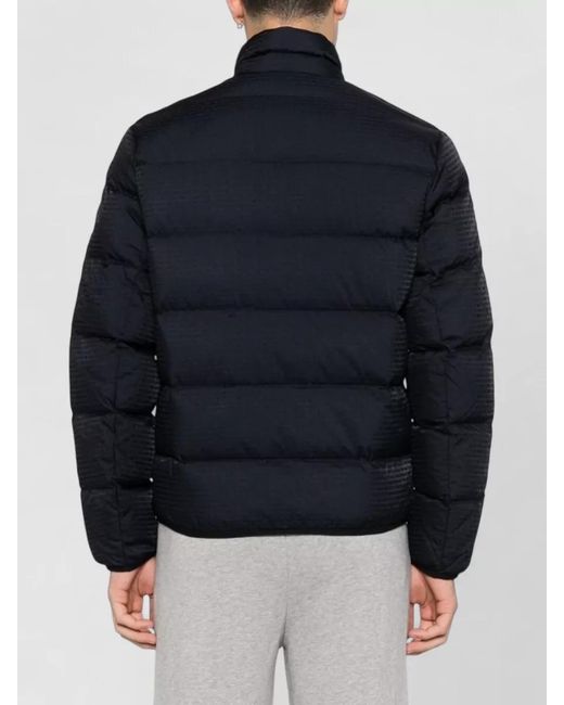 Emporio Armani Blue Quilted Down Puffer Jacket for men
