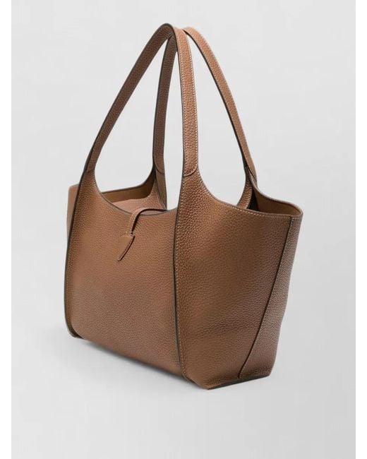 Tod's Brown Small Shopping Tote Bag Double Handles