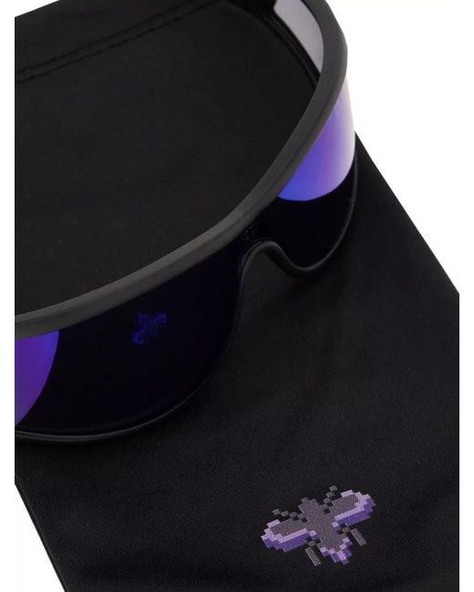 Facehide Blue Reflective Lens Sunglasses Minimal Frame Design