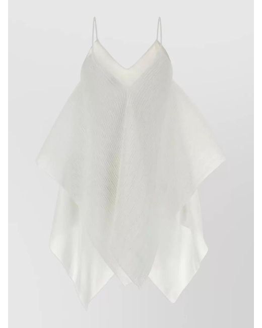 J.W. Anderson White Polyester Midi Dress