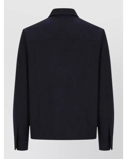 Boss Blue Collared Lightweight Mid Length Coat for men