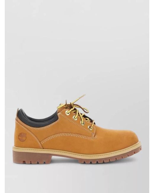 Timberland Natural Silk Lace Up Shoes Rubber Sole for men