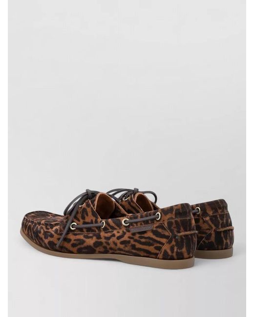 Tom Ford Brown Leather Robin Boat Shoes for men