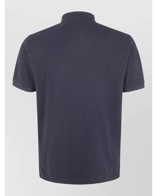 Stone Island Blue Cotton Short-Sleeve Polo Shirt for men