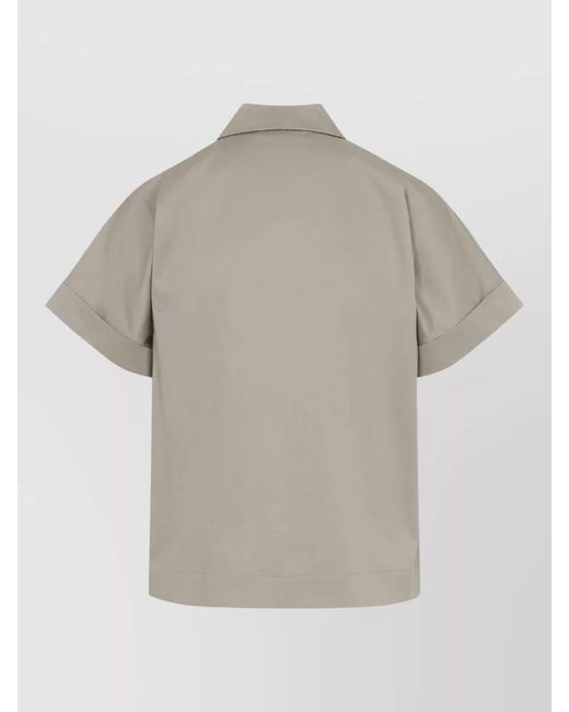 Peserico Gray Cotton Shirt