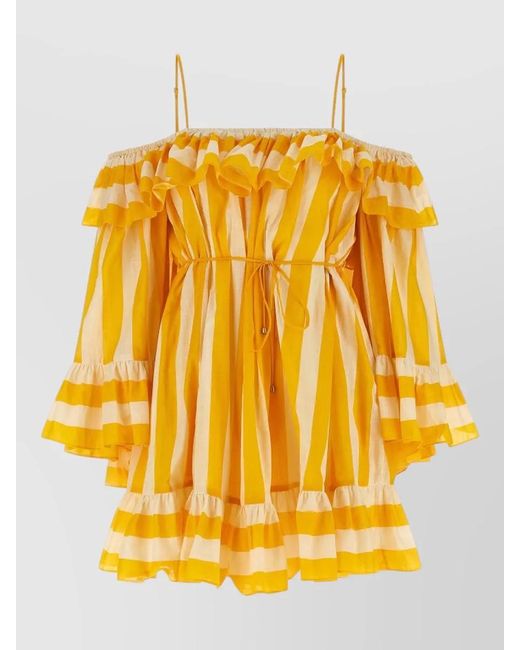 Zimmermann Yellow Short Dresses