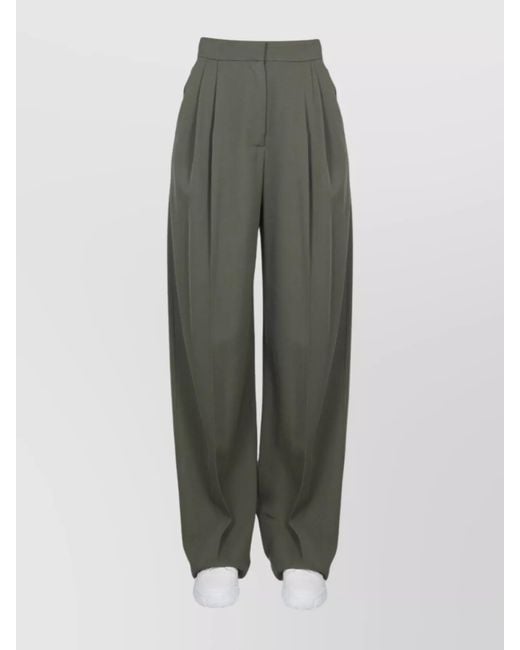 McQueen Gray Wide-Leg Trousers