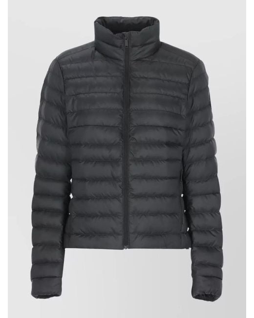 Canada Goose Gray Quilted Down Jacket High Neck Design