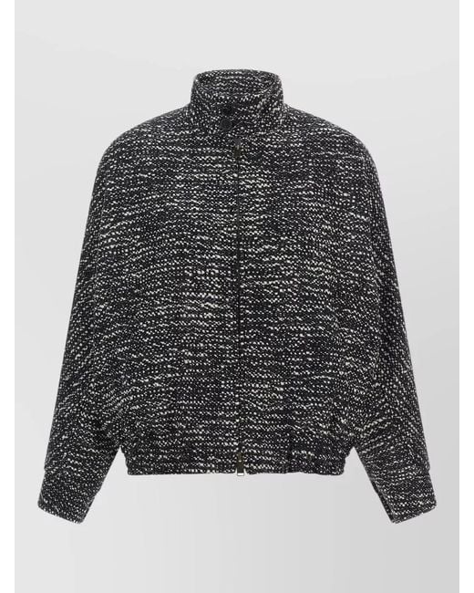DARKPARK Gray Virgin Wool Bouclé Bomber Jacket