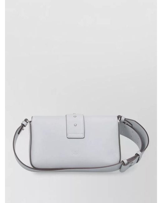 Pinko Metallic Shoulder Bag Adjustable Strap Decorative Buckle Hardware