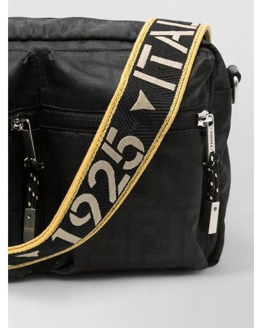 Fendi Black Technical Fabric Belt Bag for men