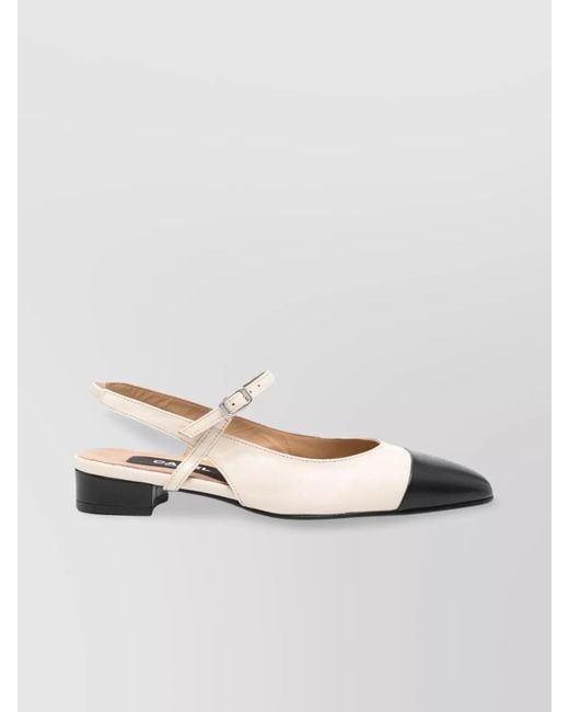 CAREL PARIS Multicolor Leather Two Tone Slingback Ballerina Shoes