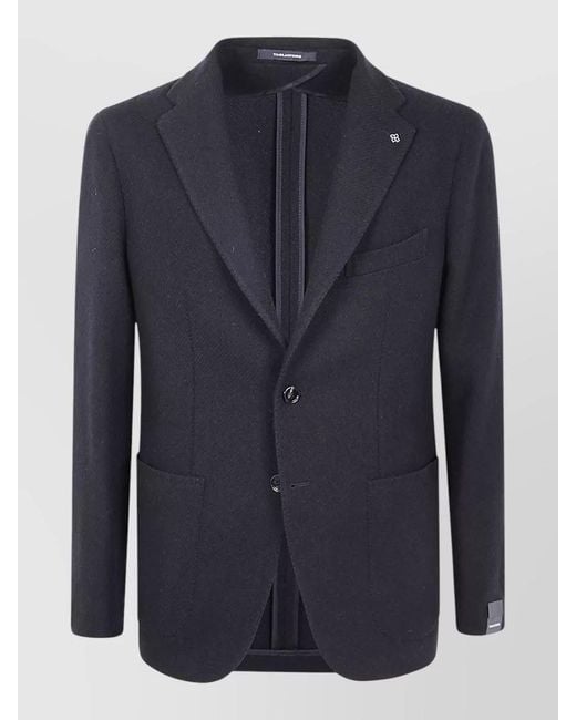 Tagliatore Blue Virgin Wool Suit Jacket for men