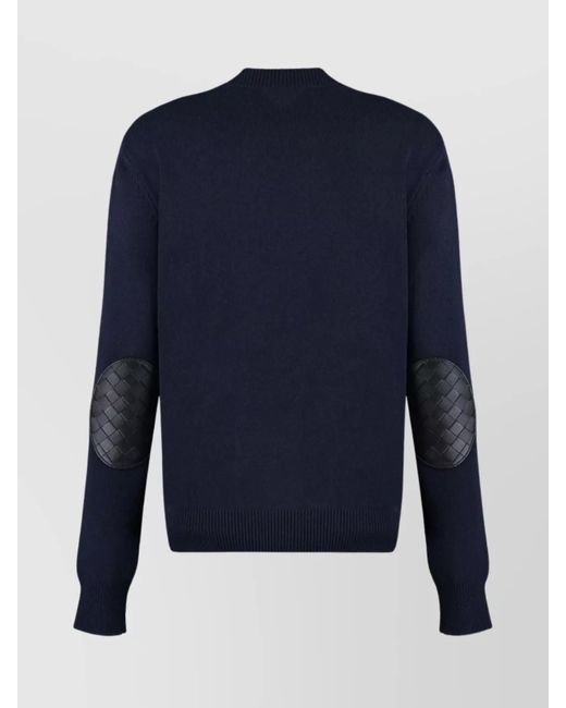 Bottega Veneta Blue Cashmere Ribbed Sweater