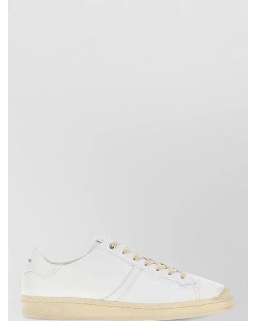 Jil Sander Natural Leather Sneakers Round Toe Rubber Sole for men