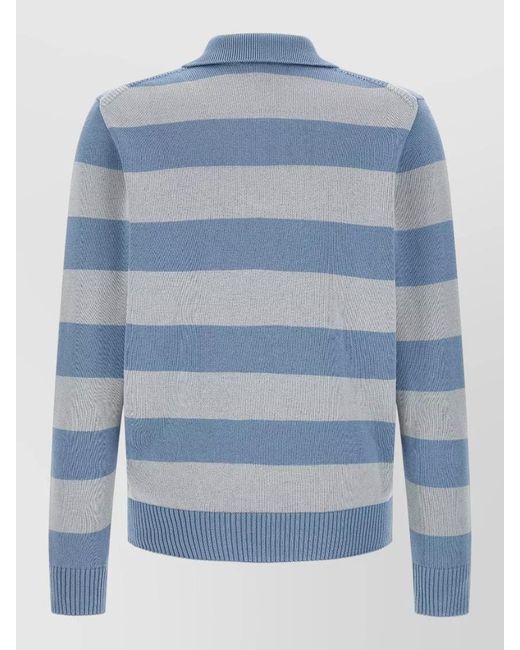 Lacoste Blue Cotton Polo Sweater for men