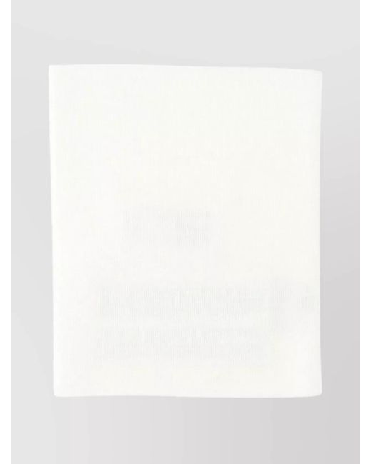 Maison Margiela White Fine-Knit Wool Neck Warmer