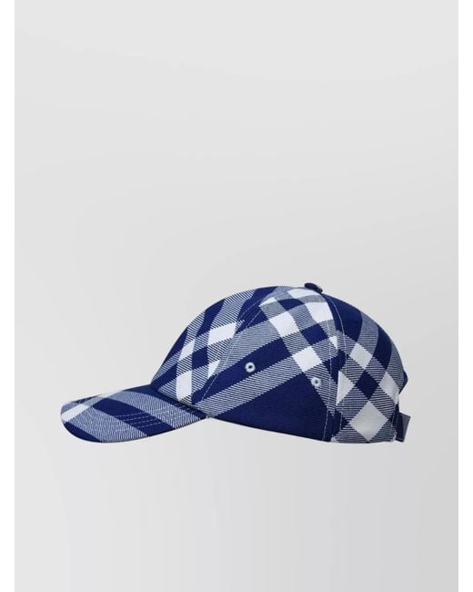 Burberry Blue Check Baseball Cap
