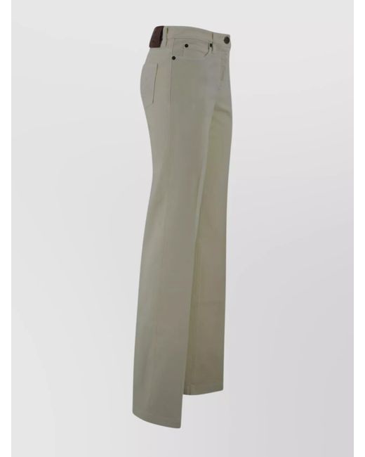 Etro Multicolor Cotton Mid-Rise Straight-Leg Trousers