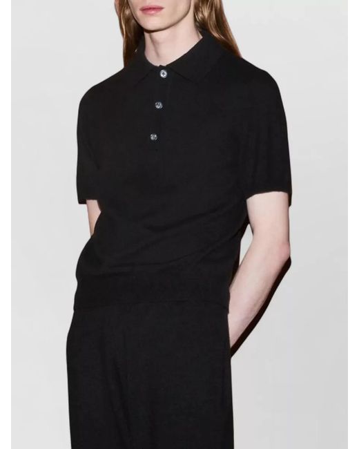 Entire studios Black Long Sleeve Polo Shirt for men