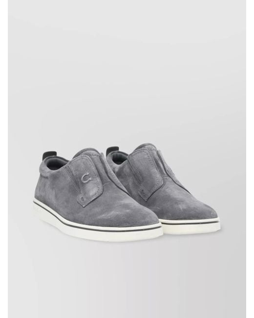 Ferragamo Gray Suede Leather Loafers for men