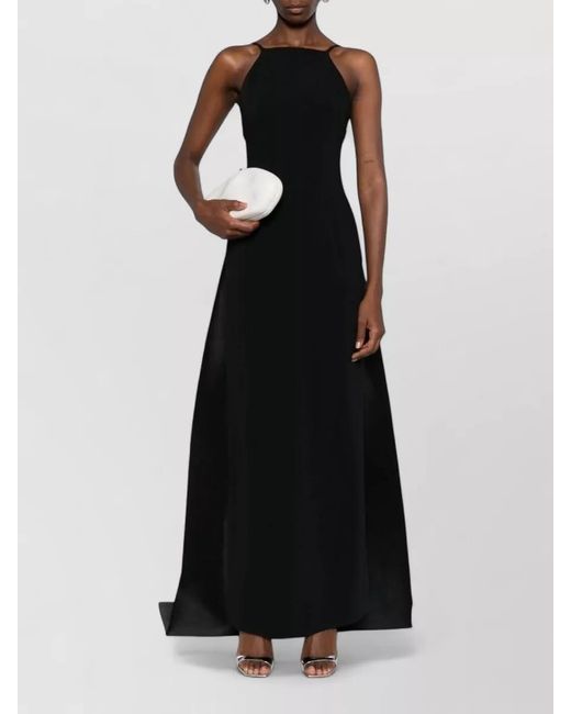Solace London Black Ulla Maxi Dress Halter Neck Open Back
