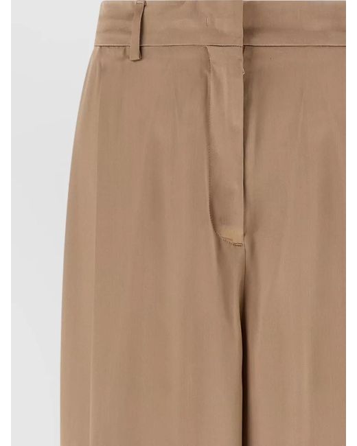 Fabiana Filippi Natural Satin Tailored Trousers