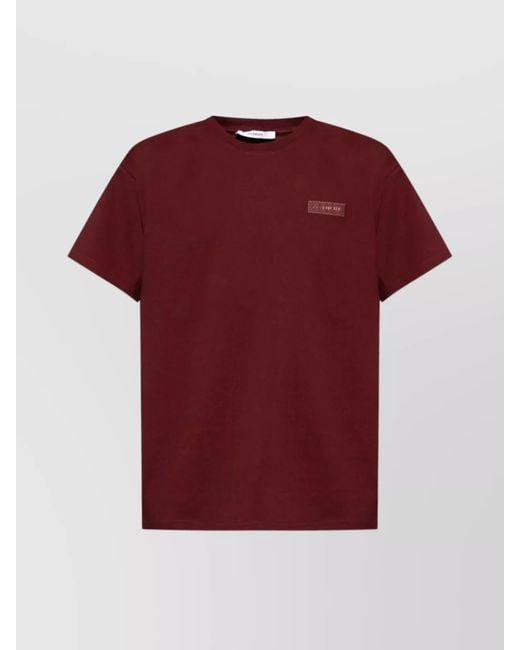 Givenchy Red Logo Crewneck T-Shirt With Short Sleeves for men