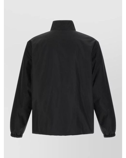 Jil Sander Black 145 High Collar Blouson Elastic Cuffs for men