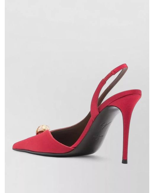 Giuseppe Zanotti Pink Embellished Slingback Pumps